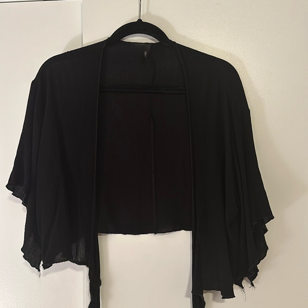 Cropped Top with wrap around waist ties (one size)